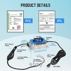 18A 1250W Smart Golf Cart Battery Charger Forklift Charger M25 Waterproof Plug
