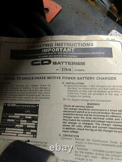 1 Used C&d Fr6c/e85e Ferro 5 12v 1ph Motive Power Battery Charger Make Offer