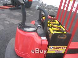 2003 RAYMOND FORKLIFT #112 RIDE ON JACK, 8000# CAP. 12' FORK WithBATTERY & CHARGER