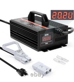 24V 20A Forklift Battery Charger Smart LCD Auto for Pallet Jack Golf Cart