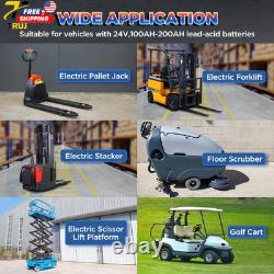 24V 20A Forklift Battery Charger with 16FT Cable for Electric Pallet Jacks NEW