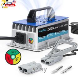 24V 20A Forklift Battery Charger with 16FT Cable for Electric Pallet Jacks NEW