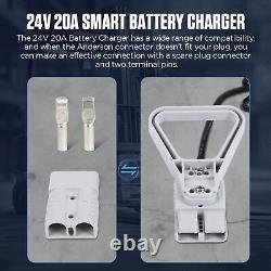 24V 20A Golf Cart Charger Forklift Charger Fit For 100AH-200AH Lead-Acid Battery