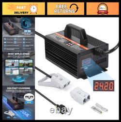 24V 20A Smart Forklift Battery Charger LCD Trickle Charger for Pallet Jack, St