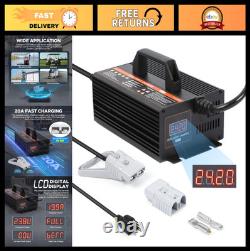 24V 20A Smart Forklift Battery Charger LCD Trickle Charger for Pallet Jack, St 24V 20A Smart Forklift Battery Charger LCD Trickle Charger for Pallet Jack, St