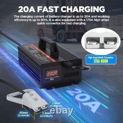 24V 20A Smart Forklift Battery Charger LCD Trickle Charger for Pallet Jack, St