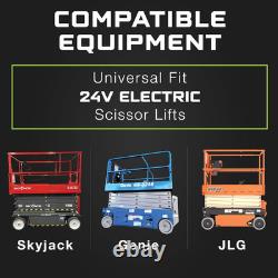 24V 25A Battery Charger for Genie, JLG, Skyjack, Forklift & More