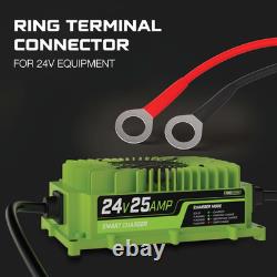 24V 25A Battery Charger for Genie, JLG, Skyjack, Forklift & More
