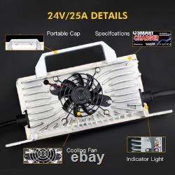 24V 25Amp LifePO4 Lithium Battery Charger for Forklift Pallet Jack Scissor Lifts