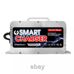 24V(29.2V) 30A Battery Charger for Marine Forklift Pallet Jack LiFePO4 Liuthium