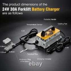 24V 30A Battery Charger 1250W Smart 7 Stage Forklift Pallet Jack Scrubber Golf 24V 30A Battery Charger 1250W Smart 7 Stage Forklift Pallet Jack Scrubber Golf
