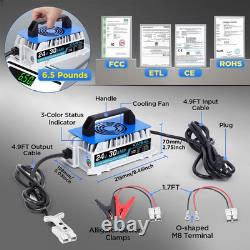 24V 30A Battery Charger 24 Volt Smart 1250W Forklift Battery Charger 3 Connect W