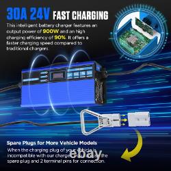 24V 30A Fast Smart charger Golf Cart Forklift Battery Charger For Lead-Acid US