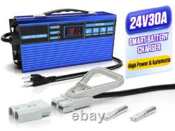 24V 30A Fast Smart charger Golf Cart Forklift Battery Charger For Lead-Acid US