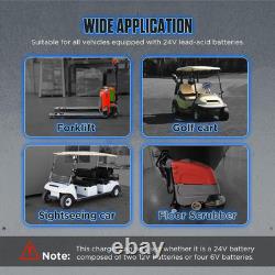 24V 30A Forklift Battery Charger, 1250W Smart 7-Stage Trickle Charger, IP67 Wate