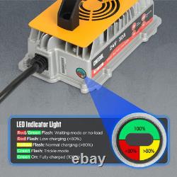 24V 30A Forklift Battery Charger, 1250W Smart 7-Stage Trickle Charger, IP67 Wate