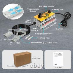 24V 30A Forklift Battery Charger, 1250W Smart 7-Stage Trickle Charger, IP67 Wate