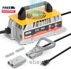 24V 30A Forklift Battery Charger 1250W Smart 7-Stage Trickle Charger IP67 Waterp