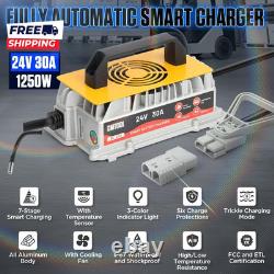 24V 30A Forklift Battery Charger 1250W Smart 7-Stage Trickle Charger IP67 Waterp