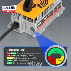 24V 30A Forklift Battery Charger 1250W Smart 7-Stage Trickle Charger IP67 Waterp