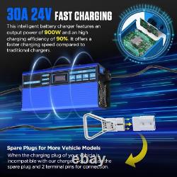 24V 30A Forklift Battery Charger Fully-Auto Smart Charger For Floor Scrubber LCD