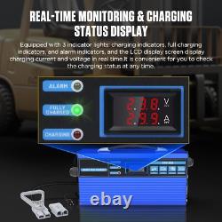 24V 30A Forklift Battery Charger Fully-Auto Smart Charger For Floor Scrubber LCD
