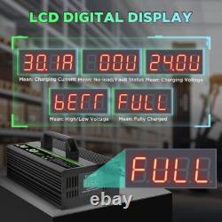 24V 30A Forklift Battery Charger Lead Acid Trickle Charger With Anderson Plug LCD