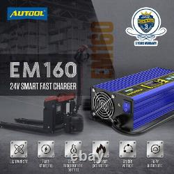 24V 30A Fully-Automatic Smart Fast Charger Portable Battery Charger For Forklift