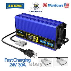 24V 30A Golf Cart Battery Charger Fully-Automatic Fast Charger Forklift Charger