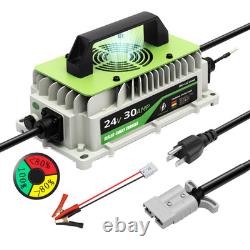 24V 30A Lithium Battery Charger For EZGO Club Golf Car Floor Scrubber Forklift