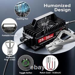 24V 30A Lithium Battery Charger for 29.2V LiFePO4 and Lead-Acid, for Forklift, G