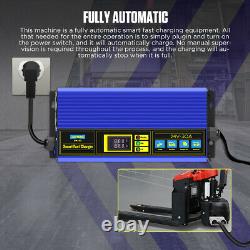 24V 30A Smart Fast Charger For 200AH300AH Lead-acid Battery Forklift Golf cart