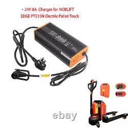 24V 8A Lithium Battery Charger for NOBLIFT EDGE PTE15N Electric Pallet Jack New