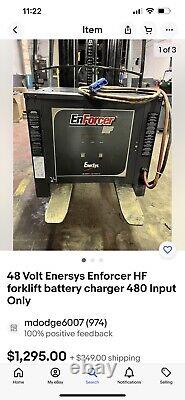 24- 48 Volt Enersys Enforcer HF forklift battery charger 480 Input Variable