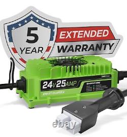 24 Volt 25A Battery Charger for Forklift, Electric Pallet Jack, Floor Scrubbers