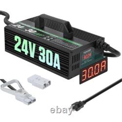 24 Volt 30 AMP Forklift Charger Single Phase LCD Display for Lead Acid Battery