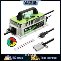 36V 18A Forklift Charger Lithium Battery Charger For Club Golf Carts Scrubber US