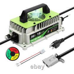 36V 18A Forklift Charger Lithium Battery Charger For Club Golf Carts Scrubber US