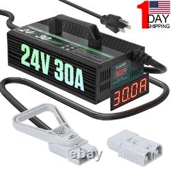 36V 30Amp Golf Cart Lead Acid Battery Charger Triangle Plug For E-Z-GO Forklift