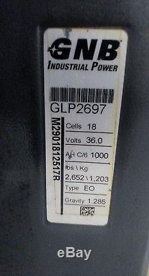 36 Volt 18-125-17 Forklift Battery 1000ah 36V GNB INDUSTRIAL POWER FULLY TESTED
