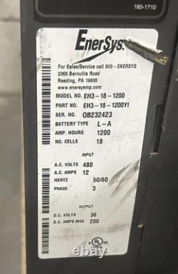 36 Volt Enersys EnForcer HF Series Forklift Charger EH3-18-1200