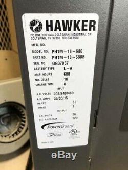 36 Volt Hawker Battery Charger PH1M-18-680 Electric Forklift Pallet Truck