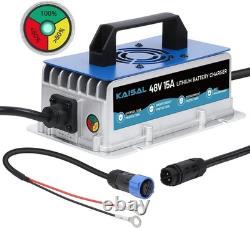 48V 15A Lithium Battery Charger LiFePO4 Battery for Golf Cart Cars Forklift Boat