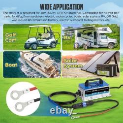 48V 15A Lithium Battery Charger LiFePO4 Battery for Golf Cart Cars Forklift Boat
