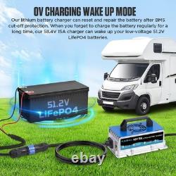 48V 15A Lithium Battery Charger LiFePO4 Battery for Golf Cart Cars Forklift Boat
