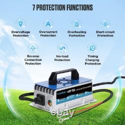 48V 15A Lithium Battery Charger LiFePO4 Battery for Golf Cart Cars Forklift Boat