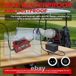 48V Battery Charger, 1000W 15A Golf Cart/Forklift Charger for Lifepo4/Lithium/Lea