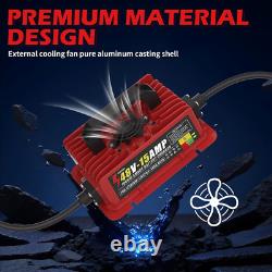 48V Battery Charger, 1000W 15A Golf Cart/Forklift Charger for Lifepo4/Lithium/Lea