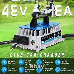 48V Smart Golf Cart & Lead Acid Battery Charger 3-Pin Round Plug For Club Car