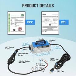 48v 18A Lithium Battery Charger Lifepo4 IP67 Waterproof for Golf Cart, Forklift